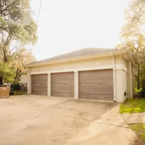 Plank Cypress Garage Door
